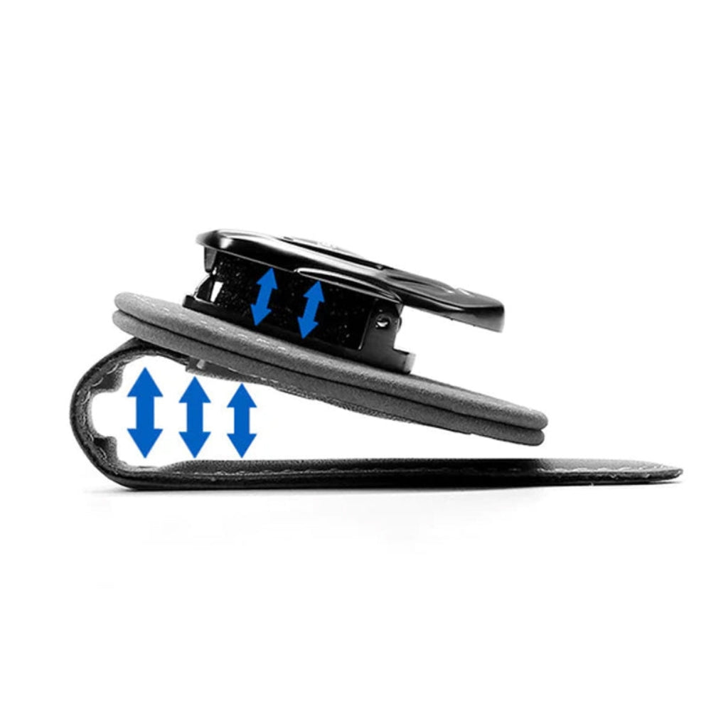 Multifunctionele brilclip van suède met het logo van uw auto