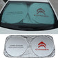 Opvouwbare autozonnescherm met logo