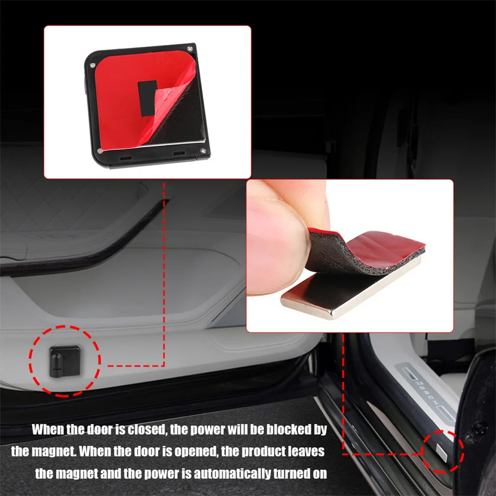 Eenvoudig te installeren LED-projector voor autodeuren (2 stuks)