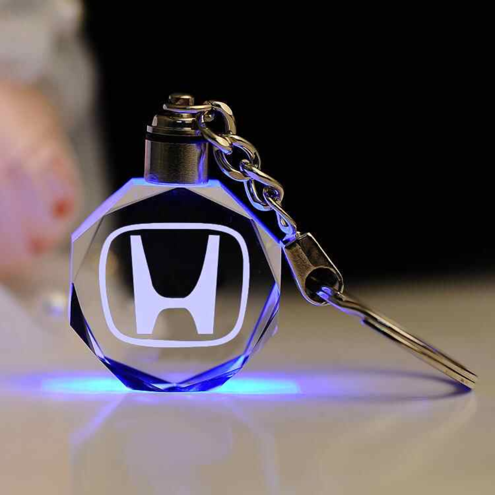 Sleutelhanger met 3D-autologo in kristal